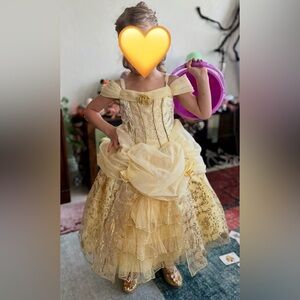 Disney Gold Princess Belle Ball Gown Costume for Kids